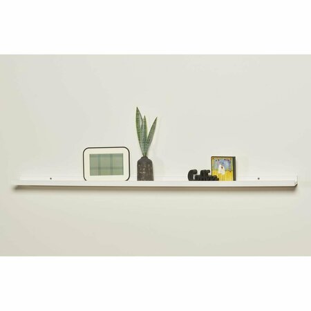 HOME IMPROVEMENT 1.25 x 46.5 x 3.5 in. Photo Ledge White Decorative Wall Shelf HO3040009